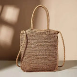 Floral Handbag Featuring a Stylish Handwoven Straw Bag for Summer