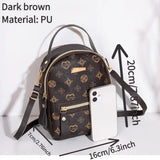 Floral PU Leather School Bag and Ladies Fashion Flower Backpack - Pink