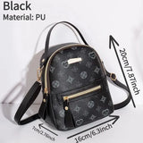 Floral PU Leather School Bag and Ladies Fashion Flower Backpack - Pink