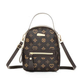 Floral PU Leather School Bag and Ladies Fashion Flower Backpack - Pink