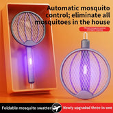 Foldable 3-in-1 Electric Mosquito Swatter | Rechargeable Wall-Mounted Mosquito Killer Lamp