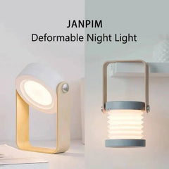 Foldable night light with adjustable LED touch control and modern minimalist lantern design