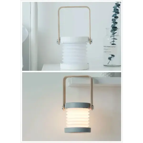 Foldable Night Light with Adjustable LED Touch Control for Any Space - Grey white / 0.5 watts - LED light