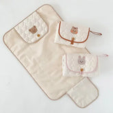Foldable Portable Diaper Changing Pad – Baby Infant Urine Mat for Newborns Soft Travel Changing Cover - B
