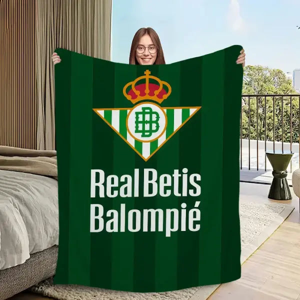 Football R-Real Betis B-Balompie Blanket Blanket for Couch Sofa Travel Home Hiking Picni Bed Beding Flannel Blanket gift