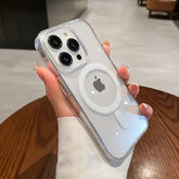 MagSafe Magnetic Transparent Wireless Charging Case for iPhone 11–17 Series | Shockproof Clear PC Cover