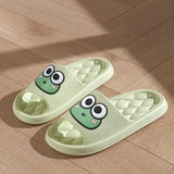 Four Season Bathroom Anti Slip Slippers Women’s EVA Slide Slippers - Frog Soft Comfortable Non-Slip Indoor/Outdoor