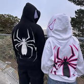 Spider Full Zip Hoodie – Oversized Harajuku Graphic Jacket for Men & Women