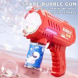 Automatic Bubble Gun Rocket ABS Plastic Lithium Battery Outdoor Play