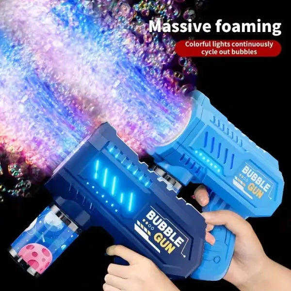 Automatic Bubble Gun Rocket ABS Plastic Lithium Battery Outdoor Play