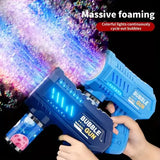 Automatic Bubble Gun Rocket ABS Plastic Lithium Battery Outdoor Play