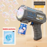 Automatic Bubble Gun Rocket ABS Plastic Lithium Battery Outdoor Play - GRAY