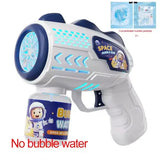 Automatic Bubble Gun Rocket ABS Plastic Lithium Battery Outdoor Play - Space Blue