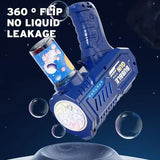 Automatic Bubble Gun Rocket ABS Plastic Lithium Battery Outdoor Play