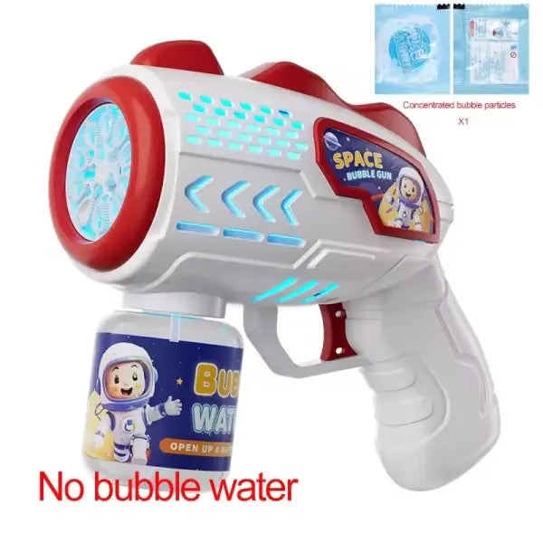 Automatic Bubble Gun Rocket ABS Plastic Lithium Battery Outdoor Play