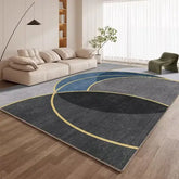 Modern Geometric Pattern Carpet Machine Washable Flannel Anti Slip Rug - Flannel-2 / 6.5x8.2ft(200x250cm)