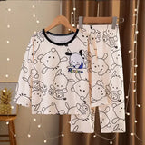 Girls Pajamas Spring Autumn Children Pajamas Long Sleeve Cartoon Kids Sleepwear Robe Children’s Clothing Mother - 5