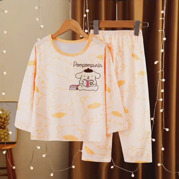 Girls Pajamas Spring Autumn Children Pajamas Long Sleeve Cartoon Kids Sleepwear Robe Children’s Clothing Mother - 6