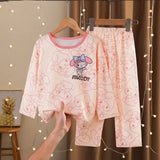 Girls Pajamas Spring Autumn Children Pajamas Long Sleeve Cartoon Kids Sleepwear Robe Children’s Clothing Mother - 4