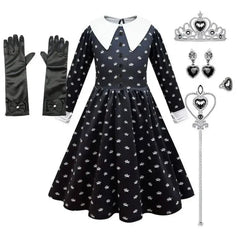 Girls Wednesday Addams Costume for Spooky Celebrations - Himpall