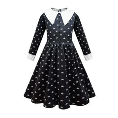 Girls Wednesday Addams Costume for Spooky Celebrations - Himpall