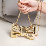 Golden Heart Shaped Luxury Designer Handbags and Evening Bag - Pink