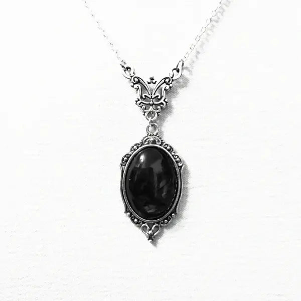 Gothic Blood Red Quartz Charm Necklace - YC4269-1 / 40cm