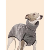 Greyhound Winter Dog Coat – Turtleneck Pajamas Onesie Stretch Pet Clothes for Medium & Large Dogs - GRAY / XXL