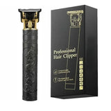 Men rechargeable clipper razor material black vintage grooming tool - C649-gold
