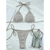 Halter Neck Bikini for Stylish Beach Style and Adjustable Fit