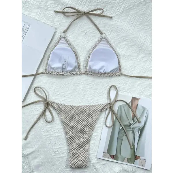 Halter Neck Bikini for Stylish Beach Style and Adjustable Fit