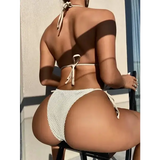 Halter Neck Bikini for Stylish Beach Style and Adjustable Fit - Himpall