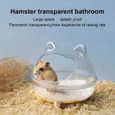 Hamster Toilet Chinchilla Bath House Golden Bear Bathroom Fully Transparent Field Of View Anti-spill for Gerbil Other
