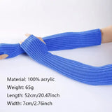 Harajuku Fingerless Long Wrist Gloves – Knitted Arm Warmers Goth Punk