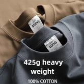 Men’s Premium Heavyweight Cotton T-Shirt – 425g Durable Everyday Basic Tee