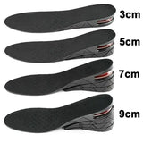 Height Increase Insoles Air Cushion for Unisex (PVC) Arch Support - Black / 9CM