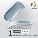 Height Increase Memory Foam Insoles 1.5-3.5CM Invisible Heel Lift - Height 2.5cm