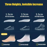 Height Increase Memory Foam Insoles 1.5-3.5CM Invisible Heel Lift