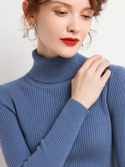 Heliar Women’s Turtleneck Sweater in Soft Knitted Cashmere - Himpall