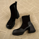 High Quality Black Martin Boots X1Pair with Comfortable Lining - Himpall