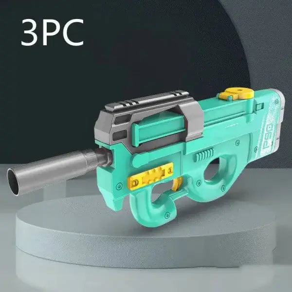High-Tech Electric Water Gun for Ultimate Summer Fun - Green 3PC / USB