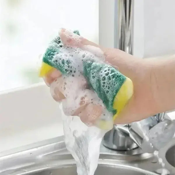 Highly Absorbent Double-Sided Sponge Magic Cleaning Pot Brush - 30pcs