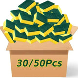 Highly Absorbent Double-Sided Sponge Magic Cleaning Pot Brush - 30pcs