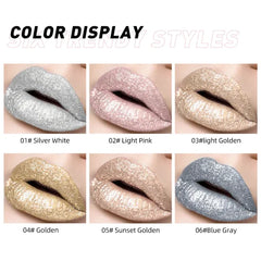 Holographic Lip Gloss – Waterproof Pearlescent Lip Tint (6 Colors) - Himpall