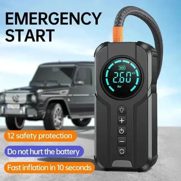 Home Car Jump Starter with Air Pump and Emergency Lighting