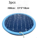 Home Splash Pad for Outdoor Water Play and Kids Water Toys - Blue 96cm