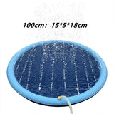 Home Splash Pad for Outdoor Water Play and Kids Water Toys - Blue 96cm