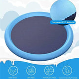 Home Splash Pad for Outdoor Water Play and Kids Water Toys - Blue 96cm