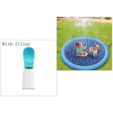 Home Splash Pad for Outdoor Water Play and Kids Water Toys - Blue 96cm