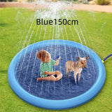 Home Splash Pad for Outdoor Water Play and Kids Water Toys - Blue 96cm